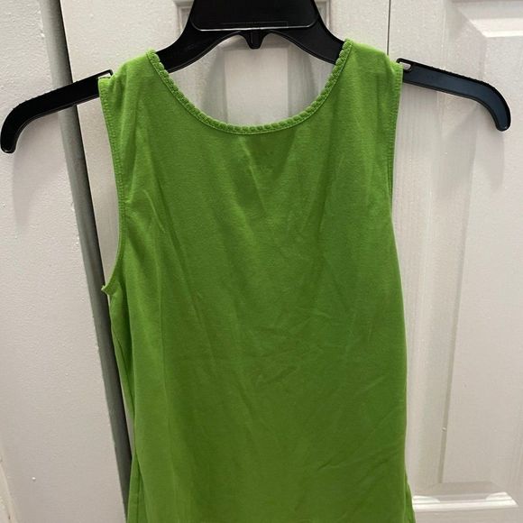 Studio Works Women's Sleeveless Top Green size petite medium - Picture 2 of 3